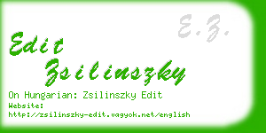 edit zsilinszky business card